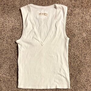 We The Free Ivory V-Neck Tank Top